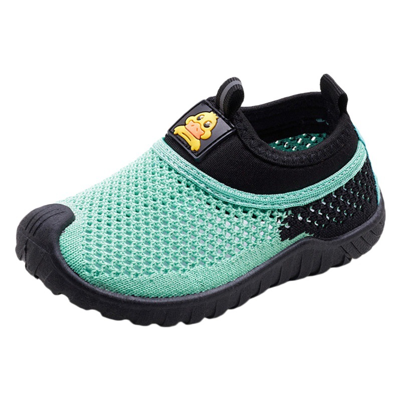 2023 spring and autumn children's mesh shoes non-slip breathable flying woven shoes soft bottom baby shoes slip-on casual shoes