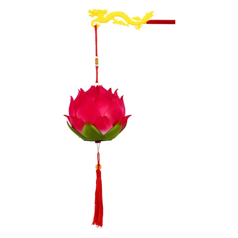 Portable Lotus Lantern Spring Festival Lantern Festival Glowing Decoration Stage Performance Ancient Style Photo Props Lotus Lantern