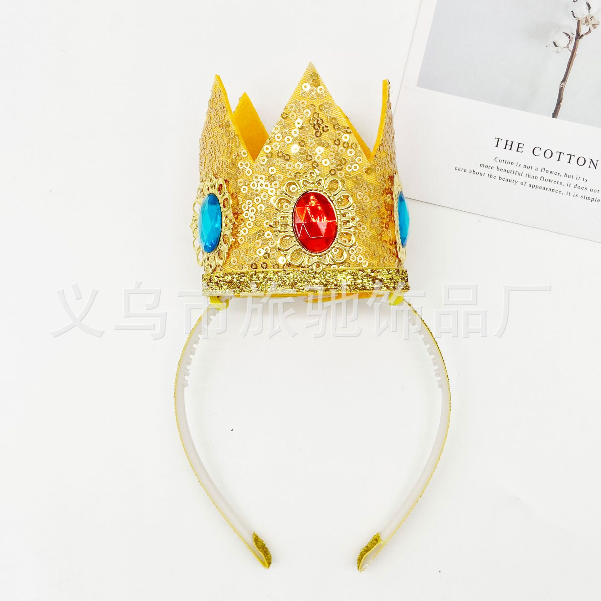 Cos Peach Blossom Princess Hair Accessories Crown New Princess Peach Headband Crown Tiara Kidsren's Cartoon Cute Headband