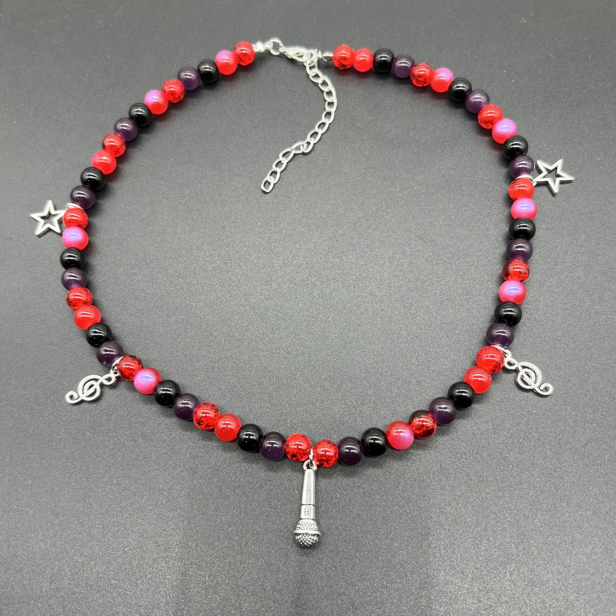 Picture of European and American cross-border ETSY hot selling beaded love magnetic men and women couple bracelet necklace earrings suit girlfriends accessories