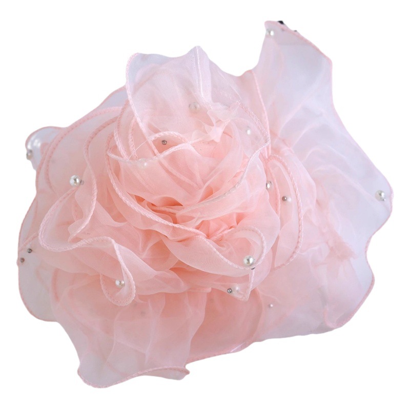 Yitong's New Pearl Puff Wave Gauze with Round Bouquet Edge Gauze Bouquet Ribbon