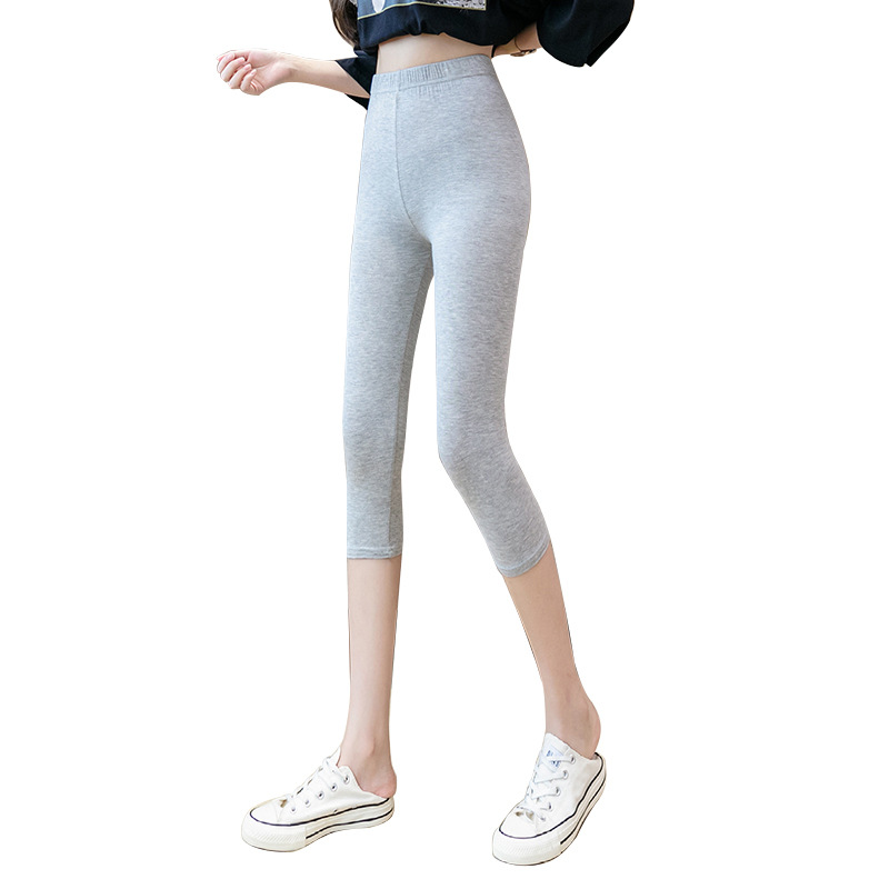 Picture of Spring and Summer Modal Women's Leggings, Slim Fit, Thin Style, Three-Quarter Length, Plus Size, Outerwear, Five-Quarter Pants, Women's Clothing, High Elasticity