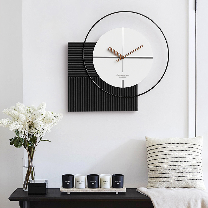 Wozoom Nordic Style Wall Clock Wall Decoration Art Modern Quartz Wall Clock