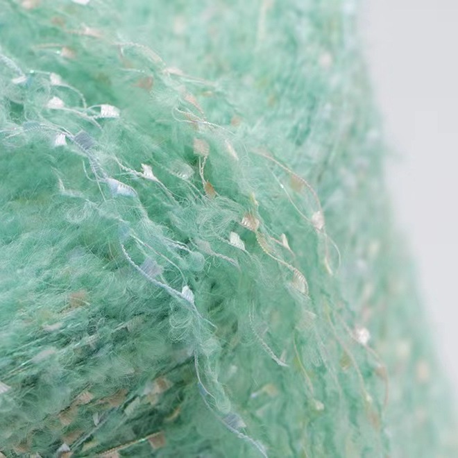 (thread wholesale) fancy yarn wool loop thread 2.7 toothbrush colorful wool loop yarn knitting