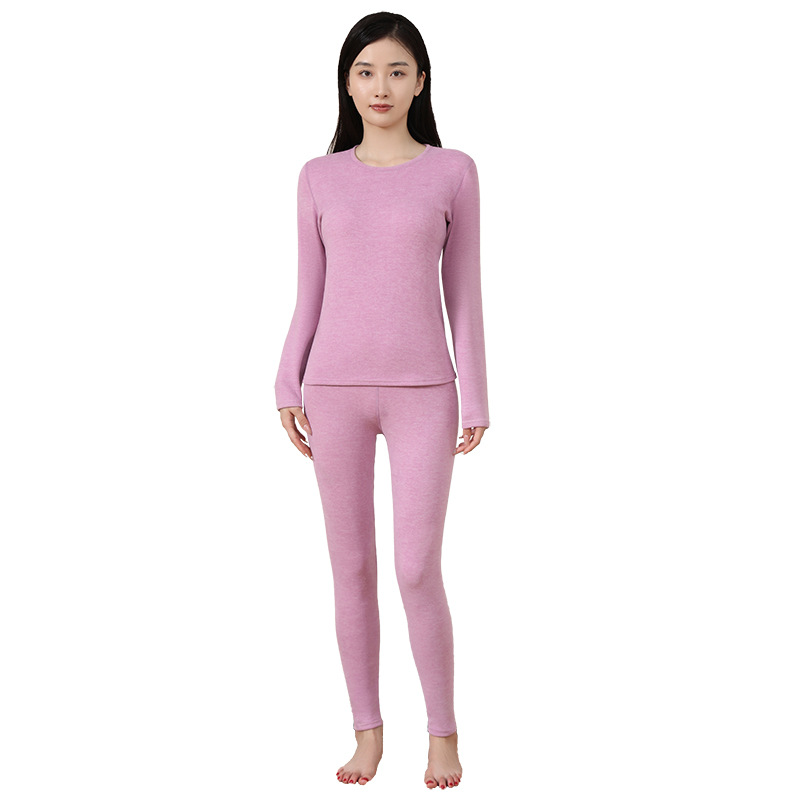 Picture of New Cationic German Velvet Bottoming Autumn Clothes and Long Trousers Set for Men, Double-Sided Brushed Inner Wear, Versatile Women's Thermal Intimates