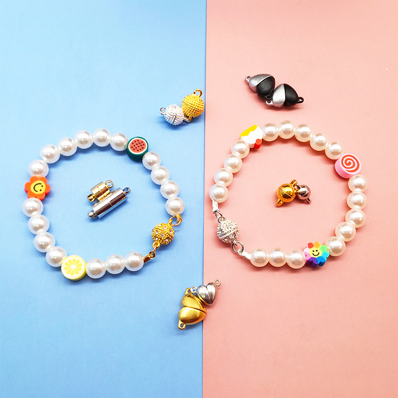 Picture of 1 magnet buckle strong fashion love spherical cylindrical diy jewelry accessories couple necklace bracelet pendant