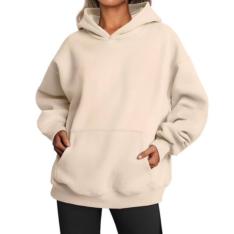 Picture of Amazon Europe and the United States cross-border foreign trade independent station 2023 new women's spring and autumn hooded sweater casual pocket jacket