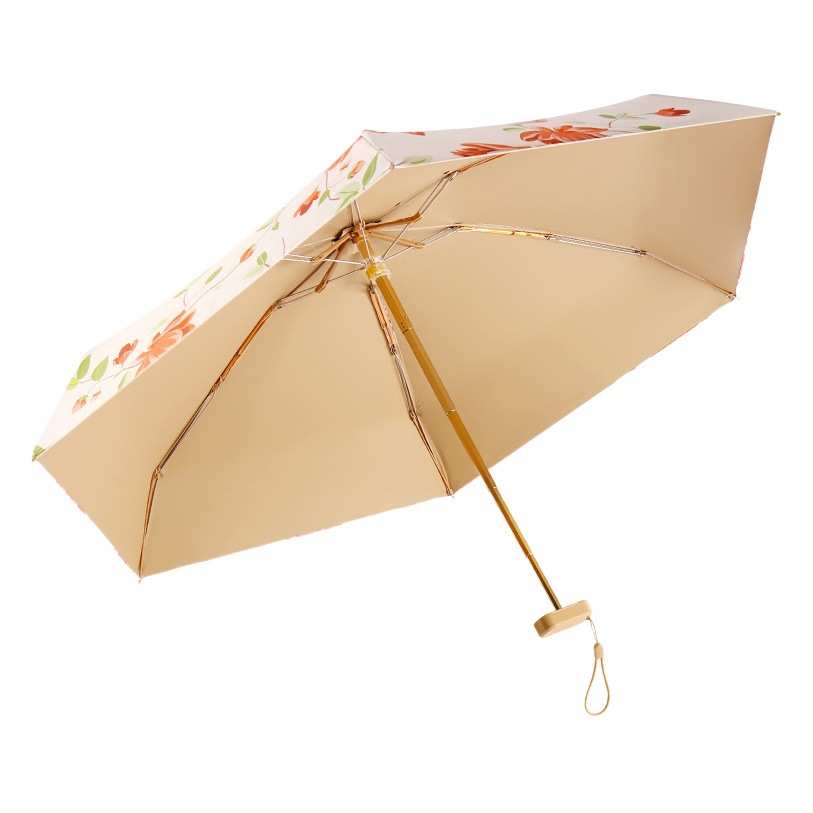 Picture of Noble Women's Bag Sun Umbrella Women's Sunny and Rainy High-value Super Sunscreen Ultraviolet Six-fold Sunshade Small Portable Foldable Umbrella