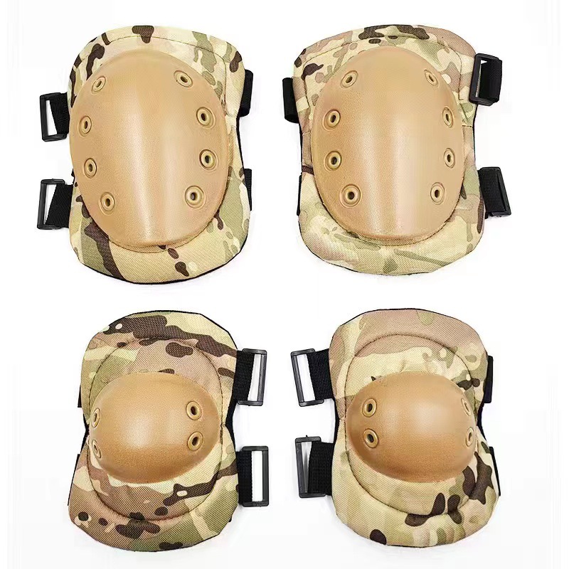 Cross-border Amazon Outdoor cs Field Knee Pads Elbow Pads Tactical Training Black Hawk Knee Pads Riding Roller Skating Pads