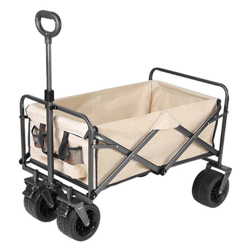 Outdoor Foldable Camp Car Camping Car Trolley Picnic Car Portable Outing Camping Hand Pull Rod Car Trailer