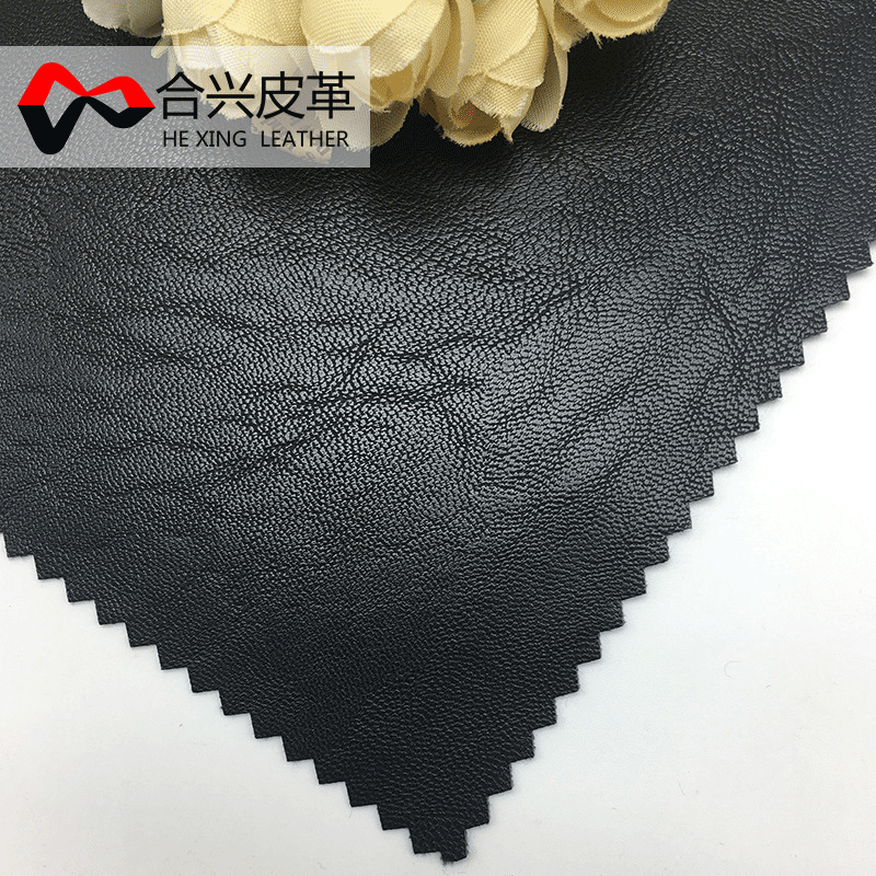 Factory wholesale artificial leather 0.7 thickness pu leather Roman cloth bottom luggage sofa leather fabric clothing leather