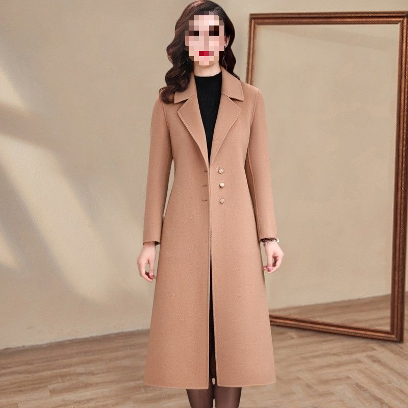Your Lady Autumn and Winter Trenchcoat February and August Wool Coat Women's New Slim-fit Slimming Over-the-knee Aunt Trenchcoat