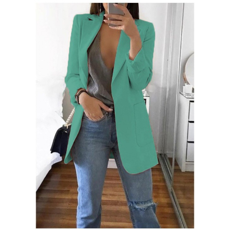Picture of Wish Amazon 2021 European and American fashion lapel slim cardigan elegant suit jacket women