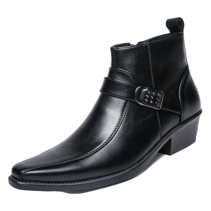 Martin Boots Men's High Top Formal Shoes Business Travel Leather Shoes Wedding Shoes Brown Casual Shoes Pointed Toe Men's Shoes for Hair
