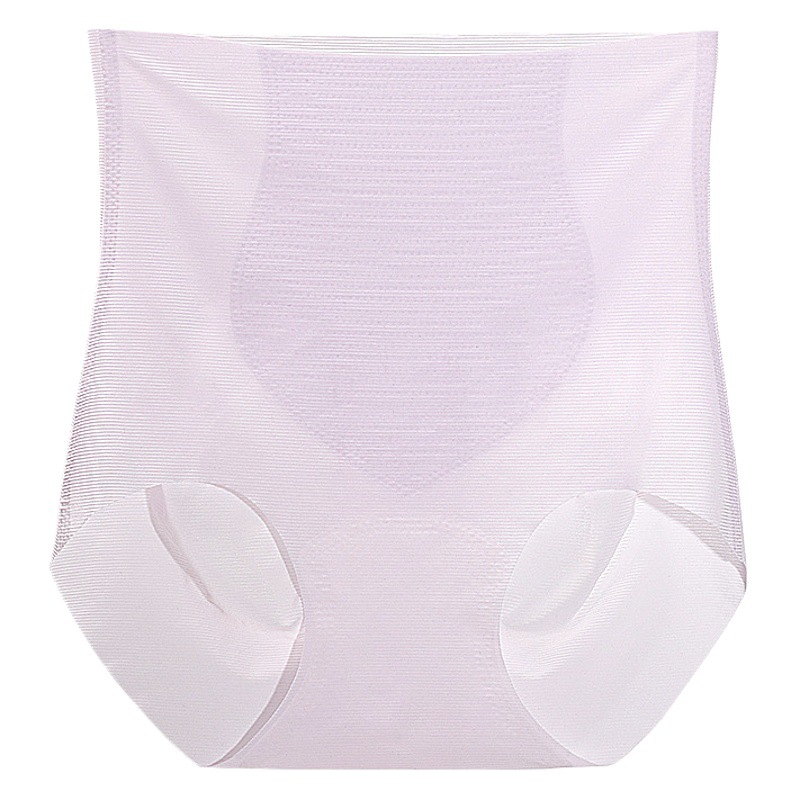 Picture of High-Waisted Ice Silk Seamless Tummy Control Underwear for Women, Silk Protein Antibacterial Bottom Crotch Lifting Sports Yoga Thin Briefs