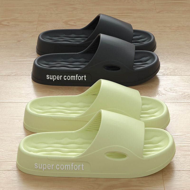 Home Thick-soled Shit Slippers Men's Summer Indoor Wear EVA Sandals Women's Household Non-slip Bathroom Bathing Sandals