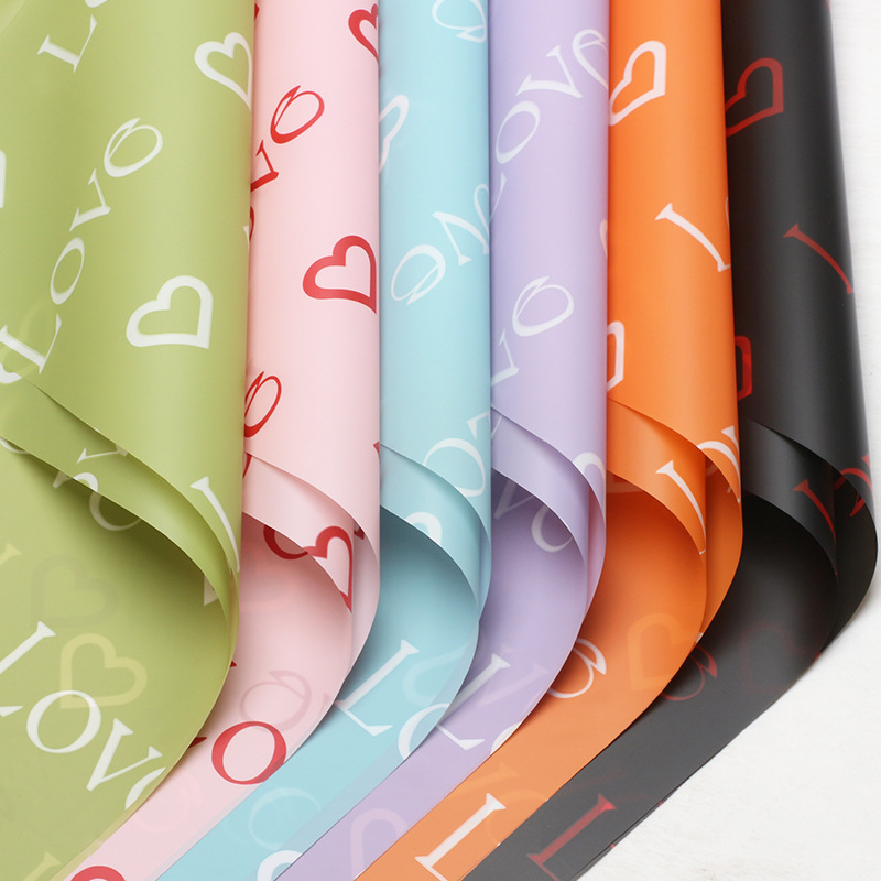 Hua Xi Eternal Love Flower Wrapping Paper Waterproof Fog Face Korean Plain Paper DIY Flower Shop Bouquet Flower Wrapping Paper