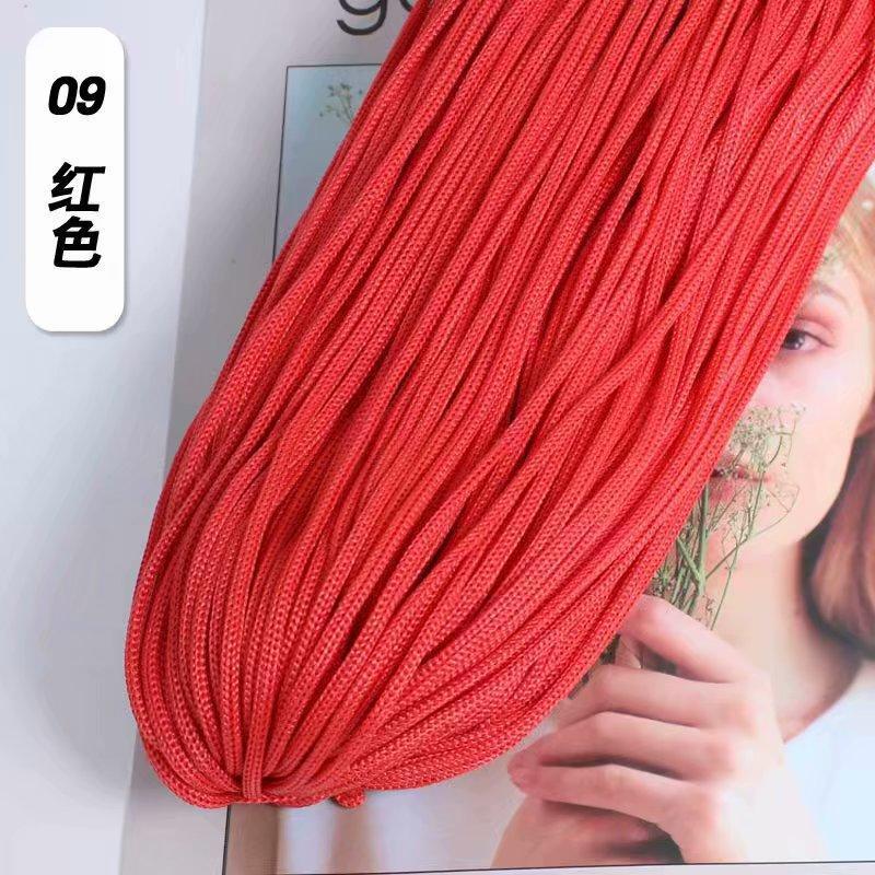Picture of Light body thread ice silk thread hook hat hook thick hollow thread bright silk thread hand-woven off-shelf sun hat thick wool
