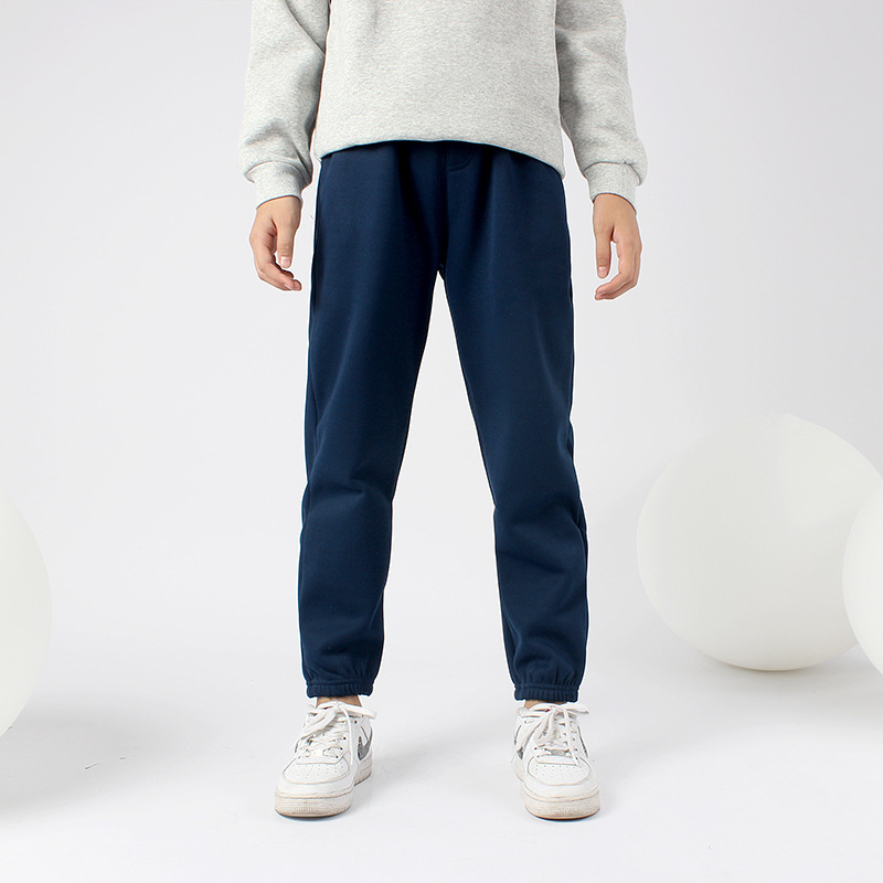 Picture of Autumn and winter Korean version of the new children's fleece-lined pants big children's solid color all-match warm pants girls' pants generation