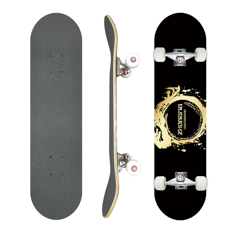 Picture of 31 inch skateboard professional adult street maple four-wheel beginner children double rocker concave skateboard