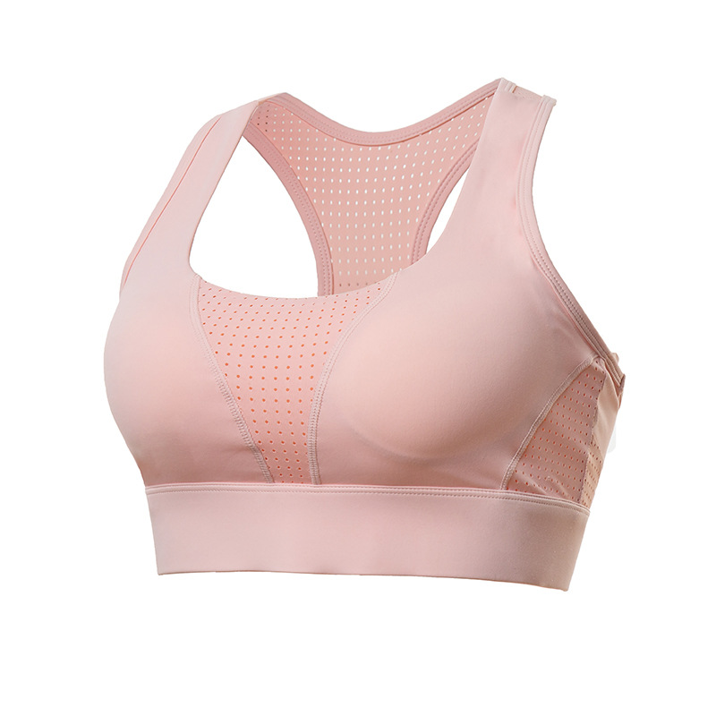 Picture of Cross-border Integrated Large Size Sports Underwear Women's Shock Absorbing Fixed Cup Yoga bra Mesh I-back Fitness bra