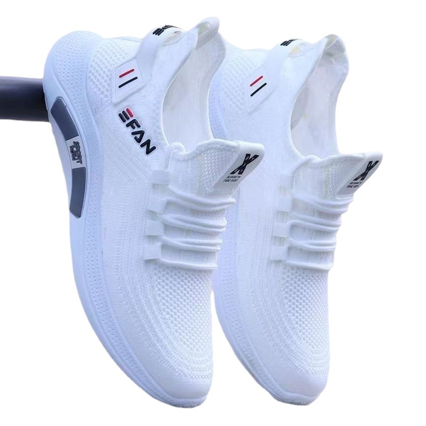 2023 Men's Shoes New Super Breathable Casual Sneakers Lightweight Flat Korean Fashionable All-match Youth Running Shoes