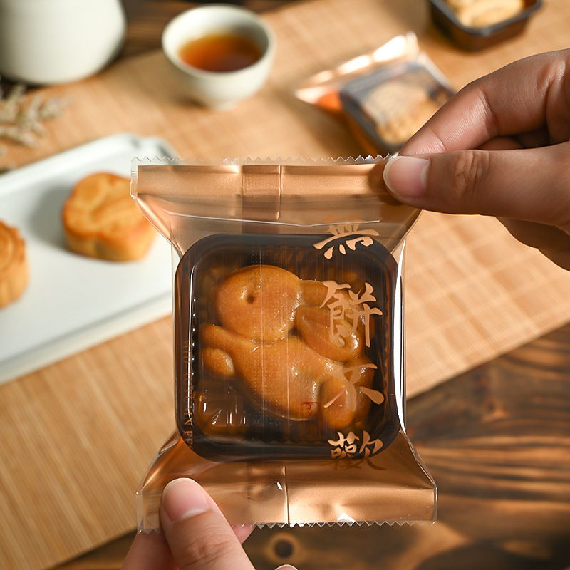 New Chinese style Mid-Autumn Festival moon cake packaging bag 50g 75g ice skin souffle self-sealing machine-sealed bag wholesale