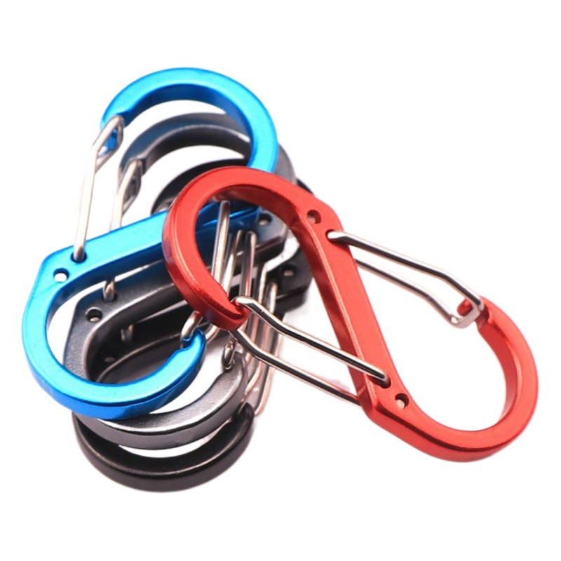 Picture of Manufacturer Wholesale S-Shaped No. 5 8-Shaped Buckle Aluminum Alloy Spring Buckle Flattened Jewelry Accessories Outdoor Multi-Functional 8-Shaped Buckle