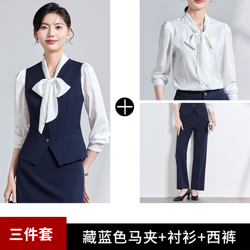 Picture of Women's waistcoat professional suit 2024 new 4S store hotel front desk reception tooling temperament waistcoat overalls women