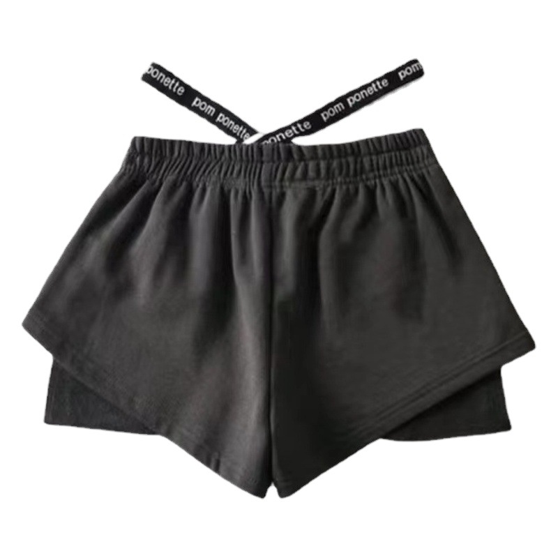 Foreign Trade Summer New Label Sports Shorts Women's Ins Trendy Student Thin Loose Slimming Look High Waist Running Hot Pants