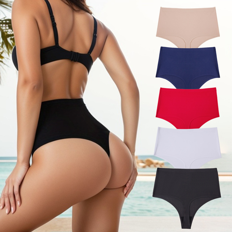 Picture of Cross-Border European and American Women's High-Waisted Seamless Sports Fitness Waist-Cinching Hip-Lifting Tummy Control Panties High-Waisted Shapewear