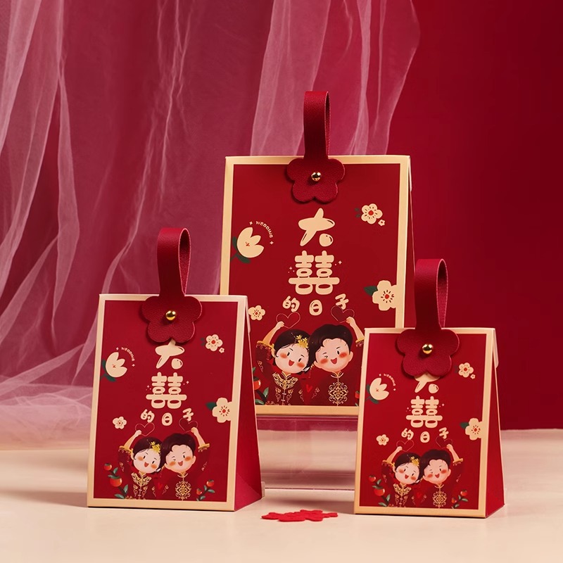 Picture of Wedding Candy Box 2025 New Popular Wedding Souvenir Candy Special Bag High-End Gift Box Empty Box