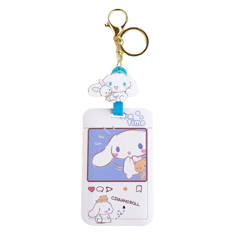 Kulomi sario Student Meal Card Public Transport Card Access Card Set Subway Octopus Anti-loss Card Schoolbag Easy Pull Buckle