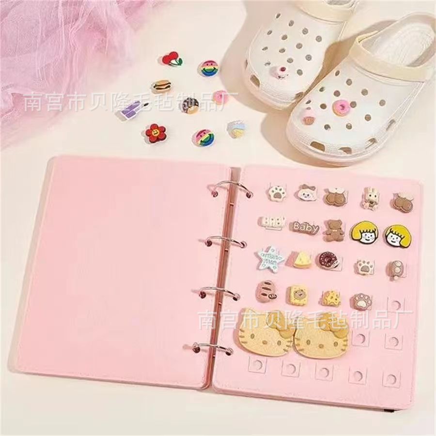 Picture of Felt Text Storage Book, Loose-Leaf Notebook, Travel Jewelry Badge Storage Bag, Detachable Binder, Jewelry Display Board