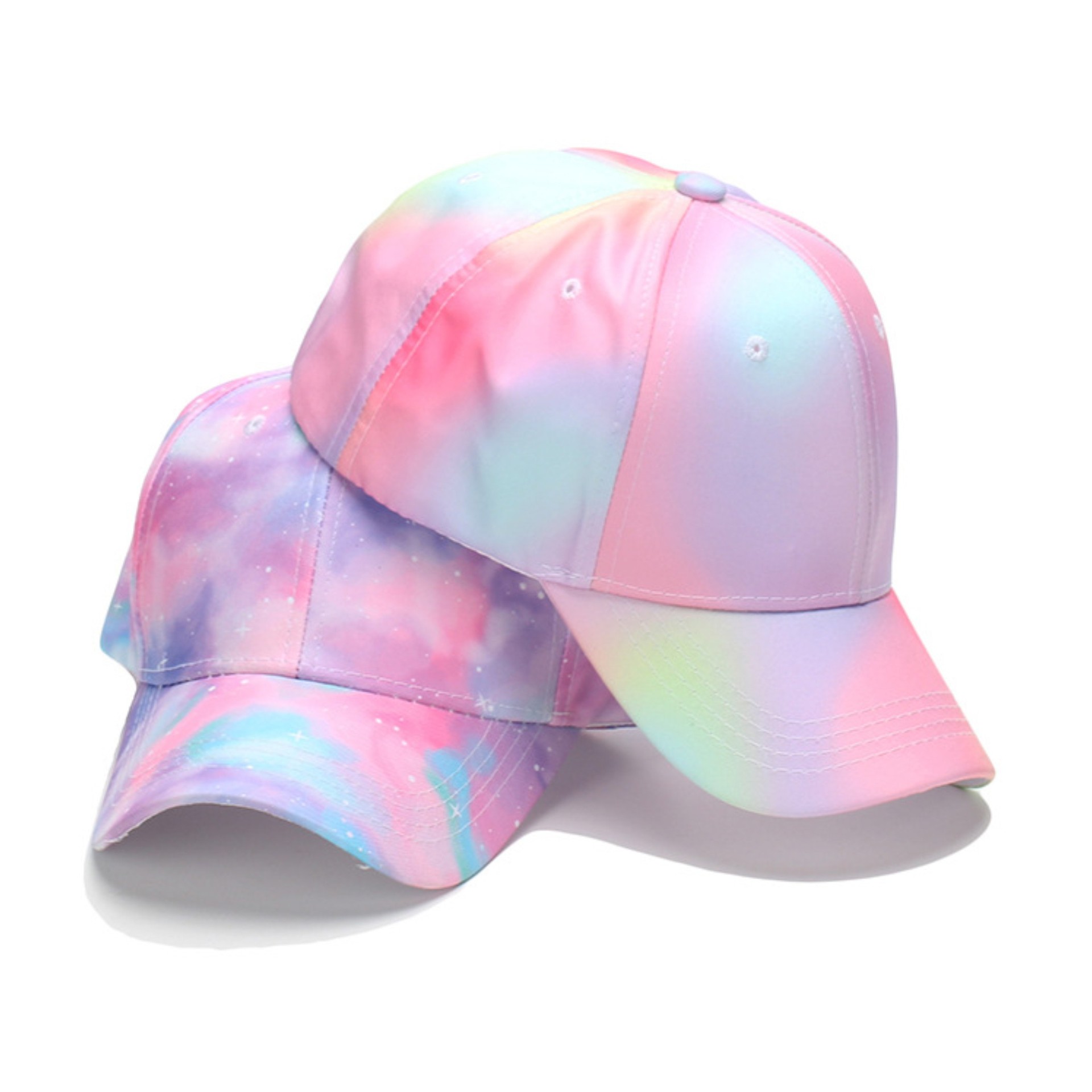 Picture of Spring and Summer Kidsren's Tie-Dye Baseball Caps for Boys and Girls Outdoor Sunshade and Sun Protection Caps Sports Peaked Caps Ponytail Baseball Caps