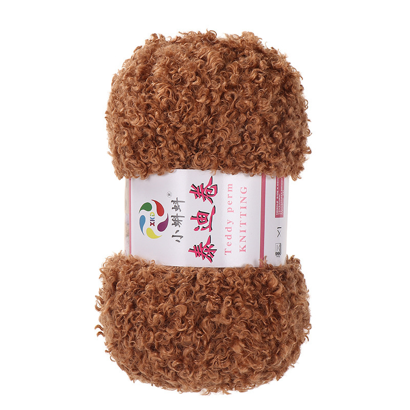 Picture of Wholesale Teddy Curly Wool Loop Thread Handmade DIY Loop Velvet Crochet Thread Hand Knitted Scarf Doll Thread