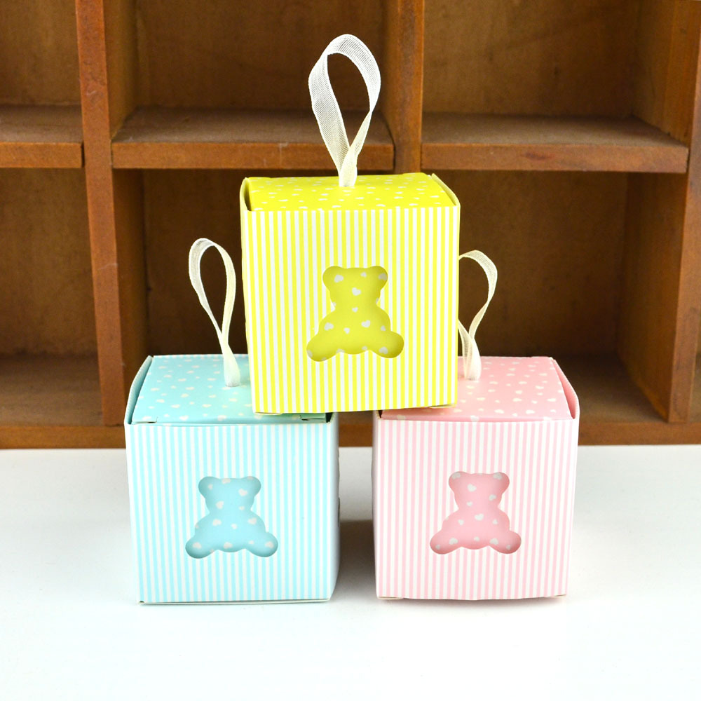 2018 hollow bear candy box creative candy box birthday party candy box European-style baby gift box bag