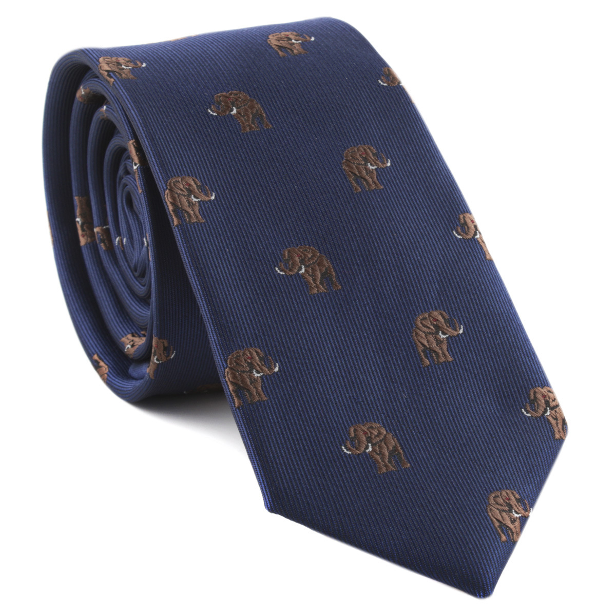Picture of Men's Tie Polyester Silk Yarn-Dyed Jacquard Animal Elephant Embroidered Casual Tie Cross-Border E-Commerce Spot Wholesale