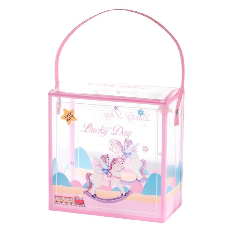 Children's Birthday Gift Bag Pvc Transparent Bag Kindergarten Kidsren's Souvenir Baby Full Moon Gift Box Gift