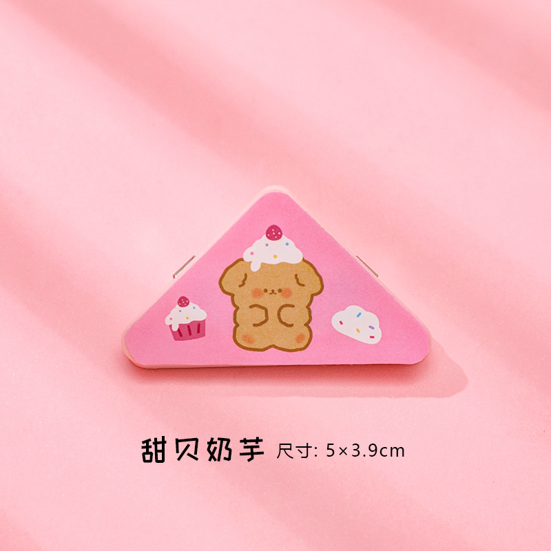 Picture of Creative inspirational text triangle clip student pp note clip acrylic document anti-roll clip test paper storage corner clip