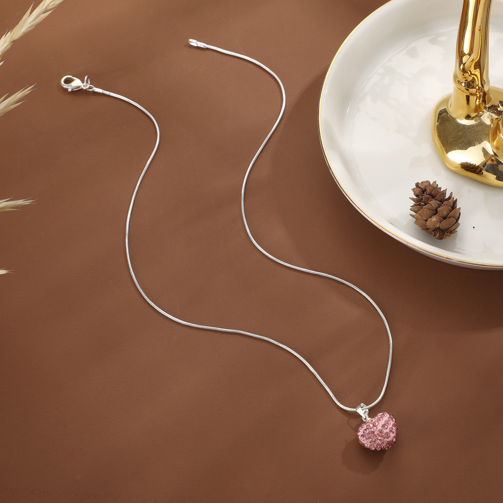 Picture of Amazon Best Selling Necklace Fashion Joker Color Love Rhinestone Snake Bone Chain Necklace Necklace Factory Outlet