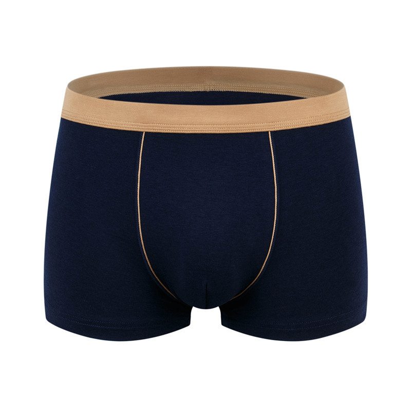 Picture of Men's cotton underwear plus size fat guy boxers breathable 3D seamless sexy youth cotton red boxers