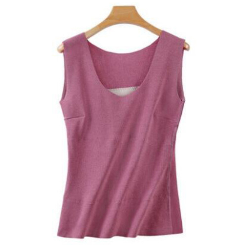 Picture of De Rong Seamless Heating Warm Vest Women's Winter Vest fleece-lined Thickened Base Shirt with Cotton Top