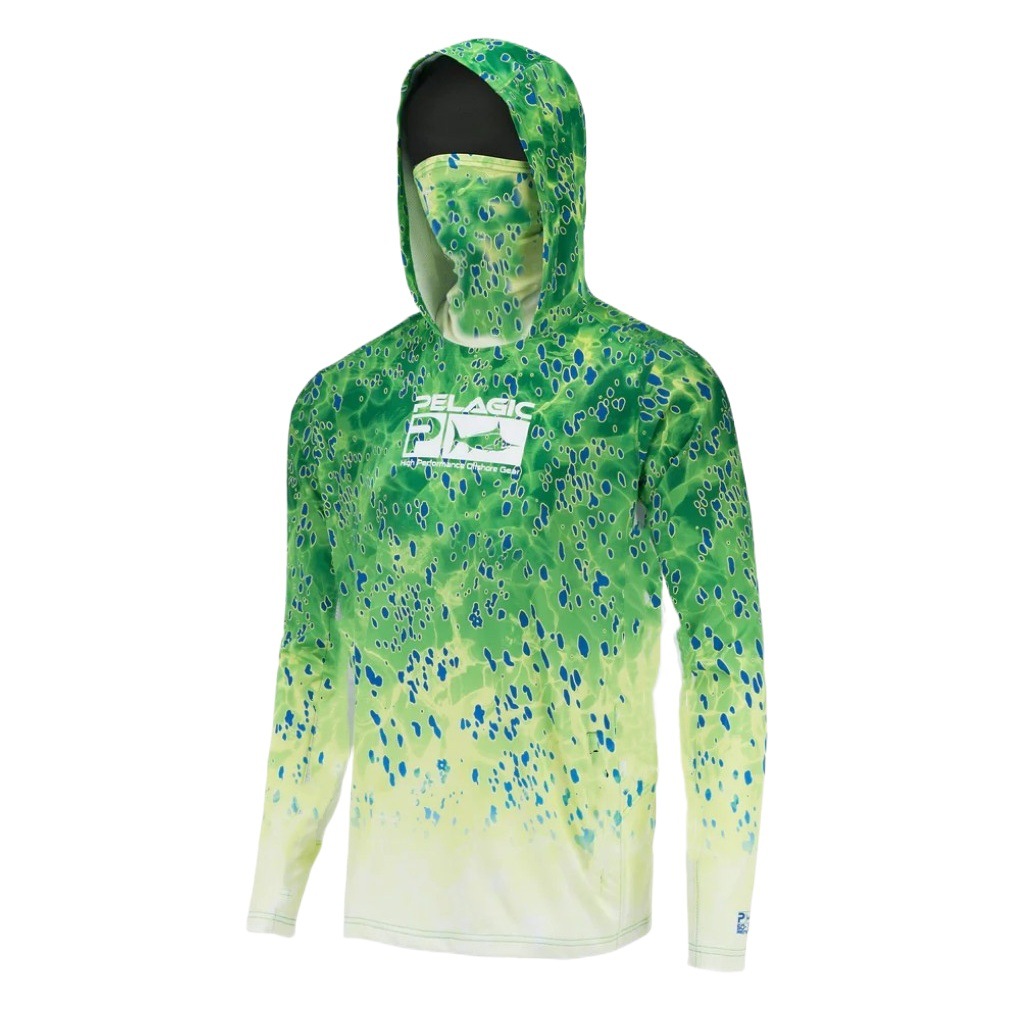 PELAGIC Mask Scarf Outdoor Fishing Clothing Hoodie Lightweight Sunscreen Ice Silk Long Sleeve Luya Fishing Men