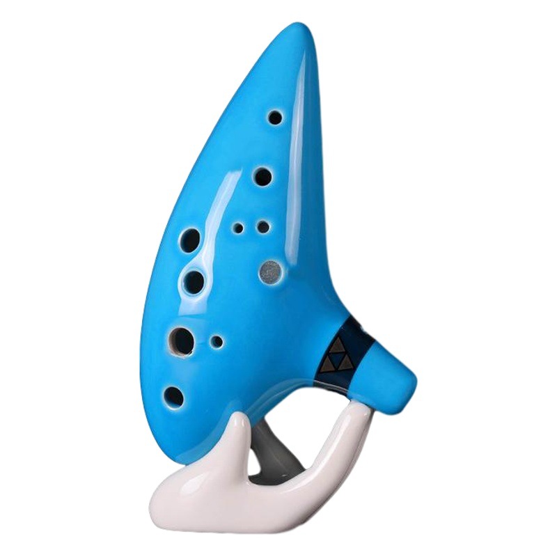 Blue 12-hole Tao Di Sedar's time flute Alto C- tone Tao Di 12-hole factory wholesale