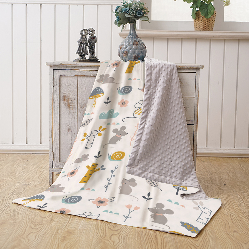 Picture of Baby Blanket Autumn and Winter Baby Blanket Coral Fleece Air-conditioning Blanket Bean Blanket Swaddling Children's Blanket Blanket