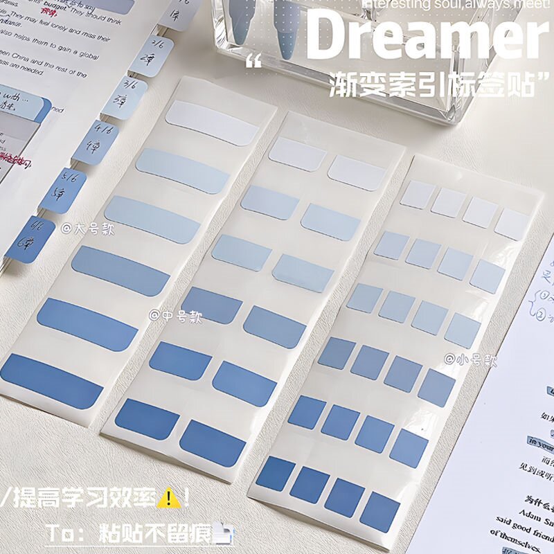 Picture of Multi-color index sticker file classification sticker self-adhesive repeatable sticker student key marker sticker