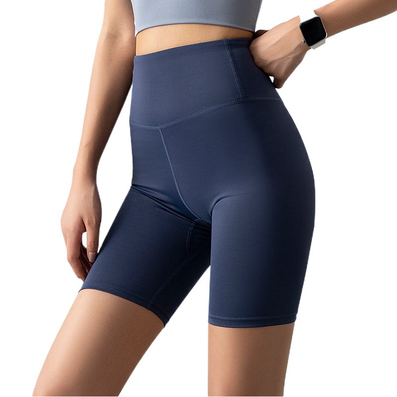 Cross-border European and American Hip Lifting Peach Hip Naked Five-point Yoga Pants Slim-fit Elastic Hip High Waist Tight Yoga Clothes