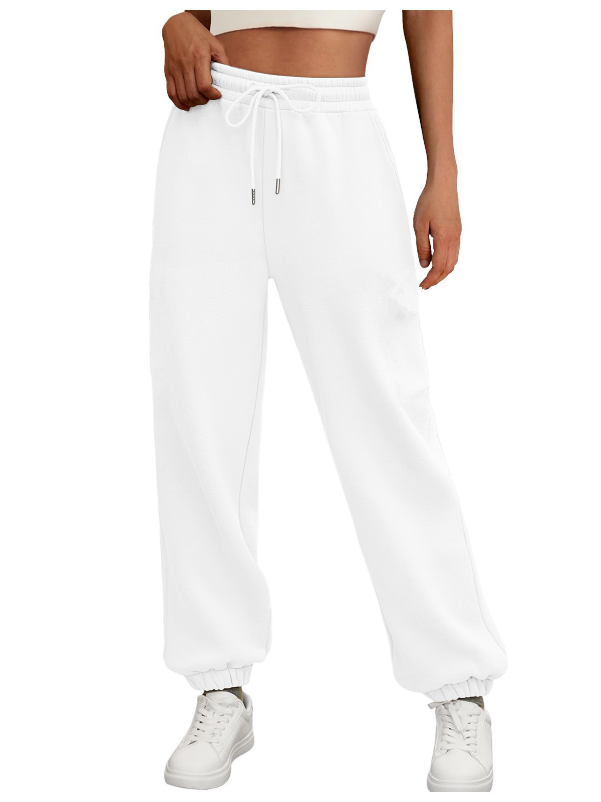 Picture of 2024 Amazon wish Cross-border European and American Foreign Trade Women's Wear Autumn and Winter New Loose Casual High Waist fleece-lined Sweat Pants