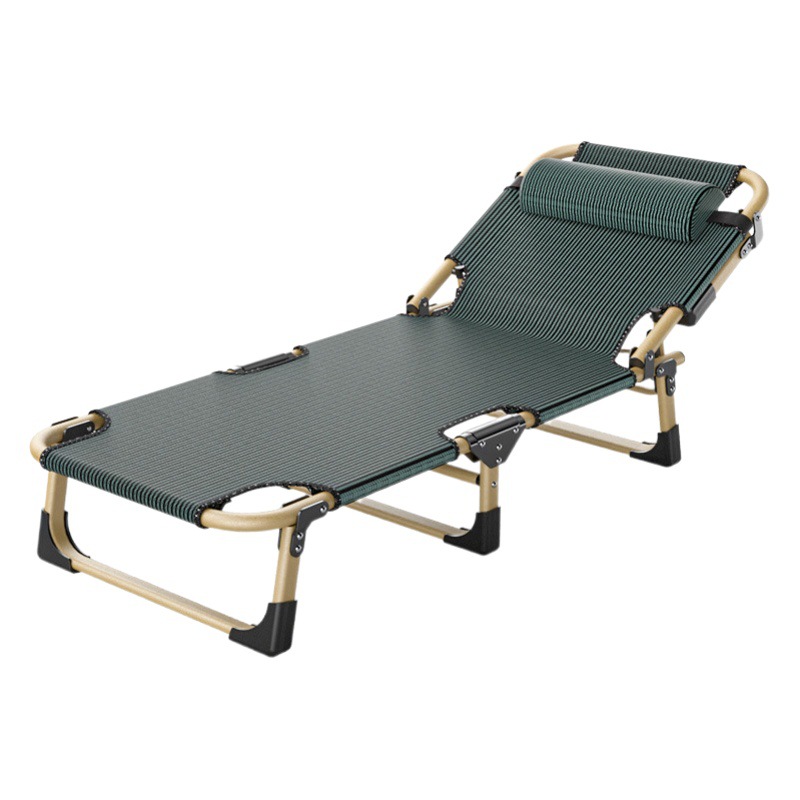 Foldable Single Recliner Bed for Office Nap, Simple Companion Bed, Portable Military Bed, Customizable